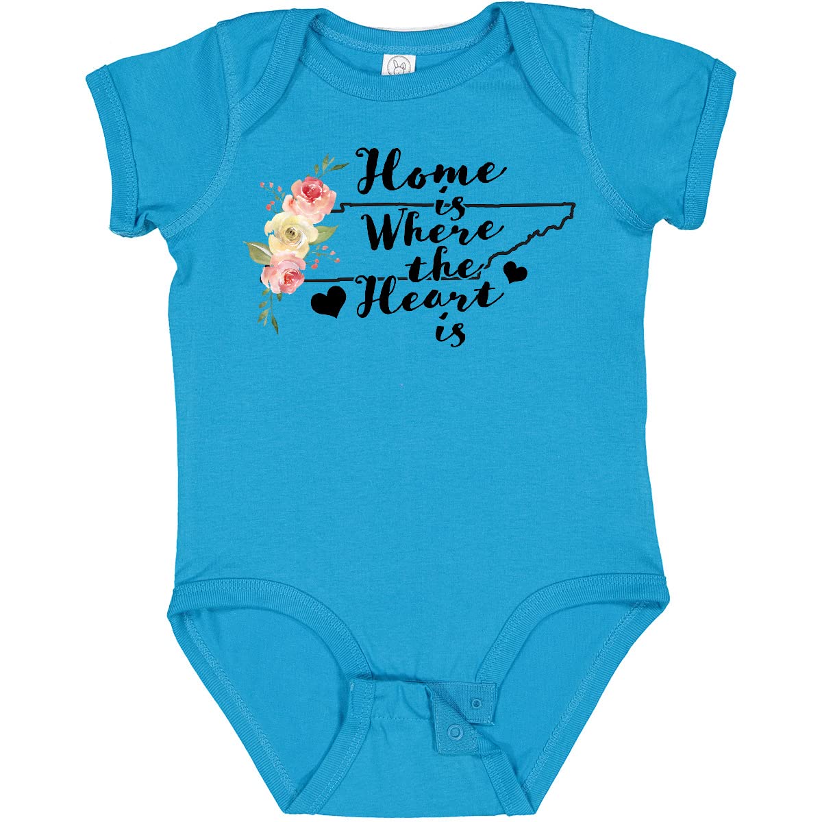 Inktastic Tennessee Home is Where The Heart is Watercolor Baby Bodysuit - Soft Cotton Infant Onesie for Newborns & Toddlers - Perfect for Family Photos, Holidays & Everyday Wear