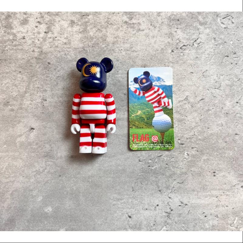 Bearbrick Series 31 FLAG Malaysia 100% Collectible Vinyl Art Toy - Limited Edition Malaysian Flag Design for Display & Investment - Perfect for Home Decor, Office Display, and Anime Collectors