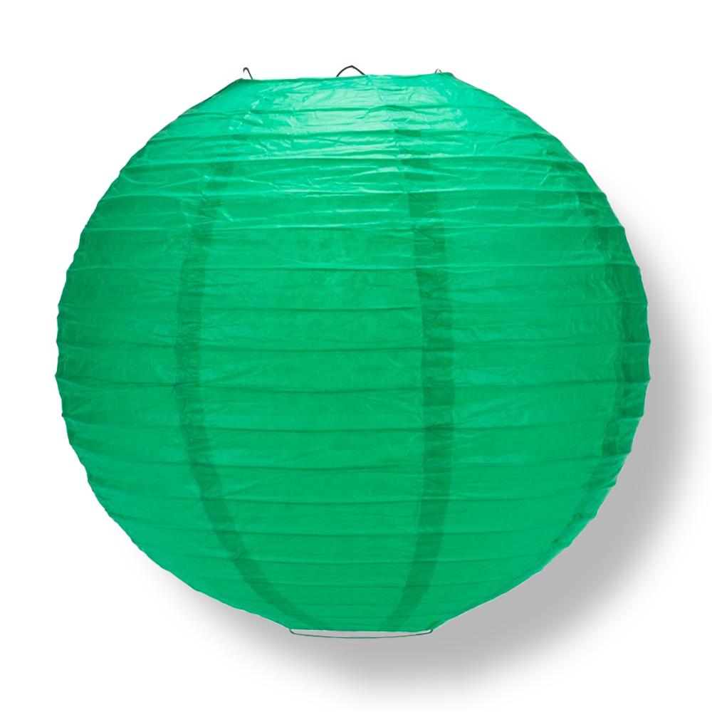 30 Arcadia Teal Jumbo Round Paper Lanterns with Even Ribbing - Chinese Hanging Decor for Weddings, Parties & Home Decoration | Perfect for Indoor/Outdoor Events & Asian-Themed Celebrations
