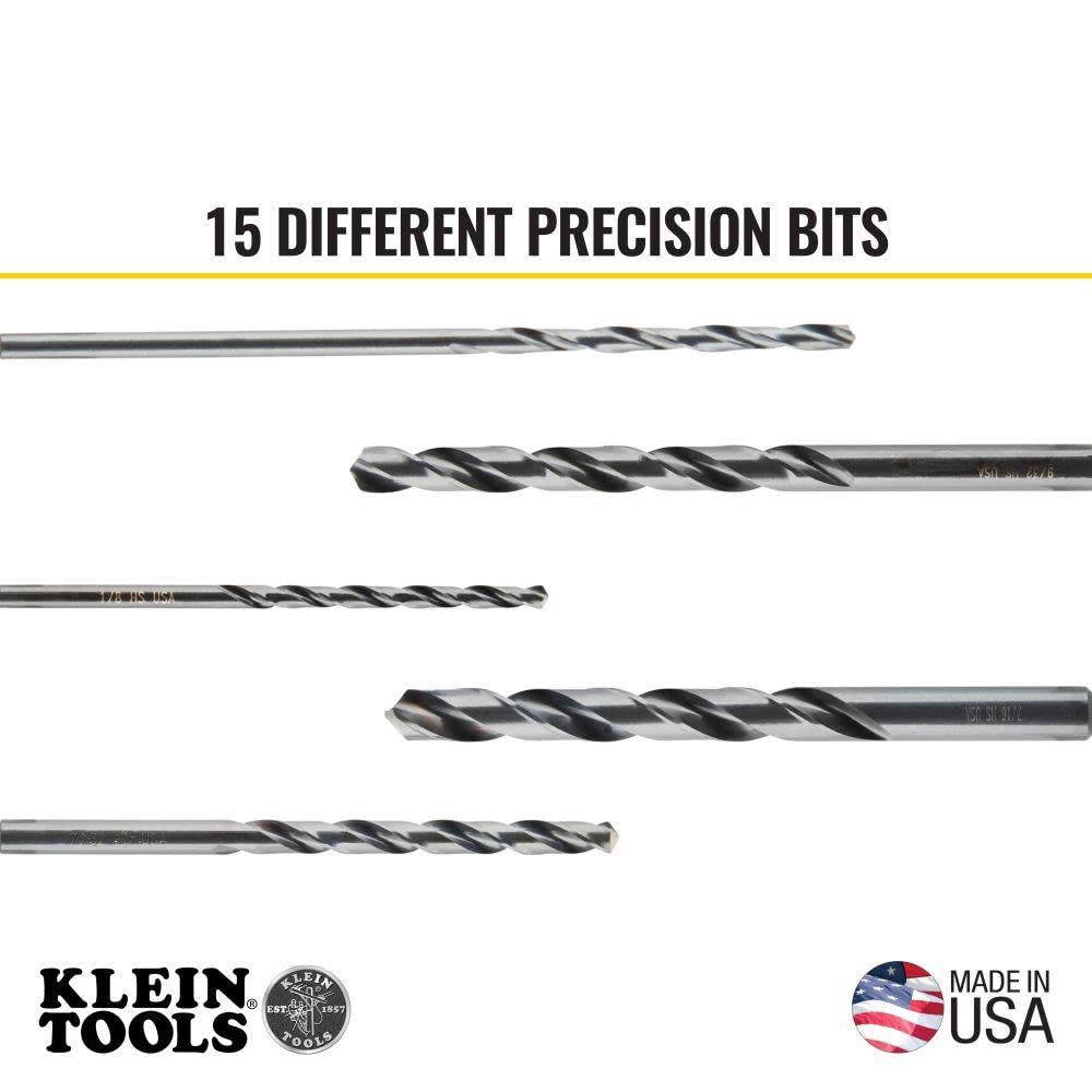 15-Piece Premium Drill Bit Set for Metal, Wood & Plastic - High-Speed Steel Drill Bits for DIY, Home Improvement & Professional Use