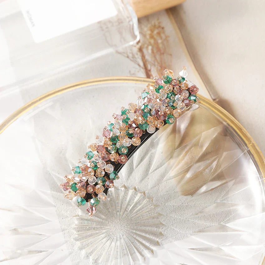 Sparkling Rhinestone Pearl Hair Clip Headband - Elegant Bridal Hair Accessories for Weddings, Parties & Special Occasions