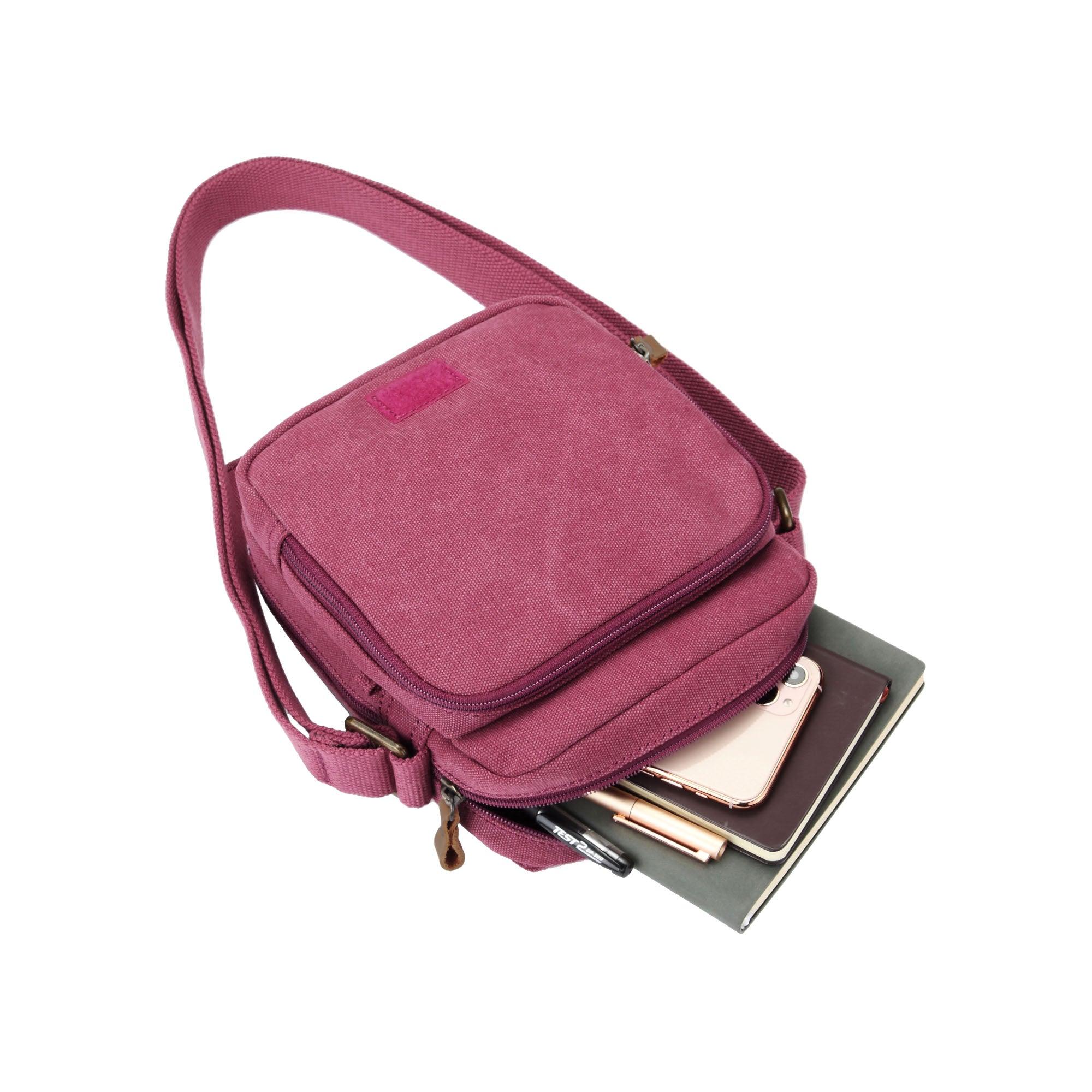 TRP0239 Troop London Classic Canvas Crossbody Bag - Stylish & Durable for Travel, Work & Everyday Use