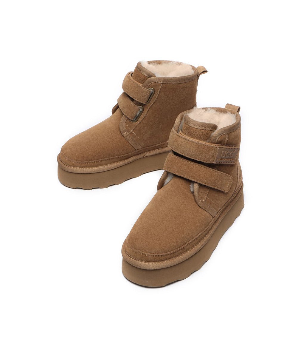 Women's Anya Platform UGG Boots - Winter Snow Boots with Fur Lining, Comfortable & Warm for Cold Weather - Perfect for Snow Days, Outdoor Activities & Casual Winter Fashion