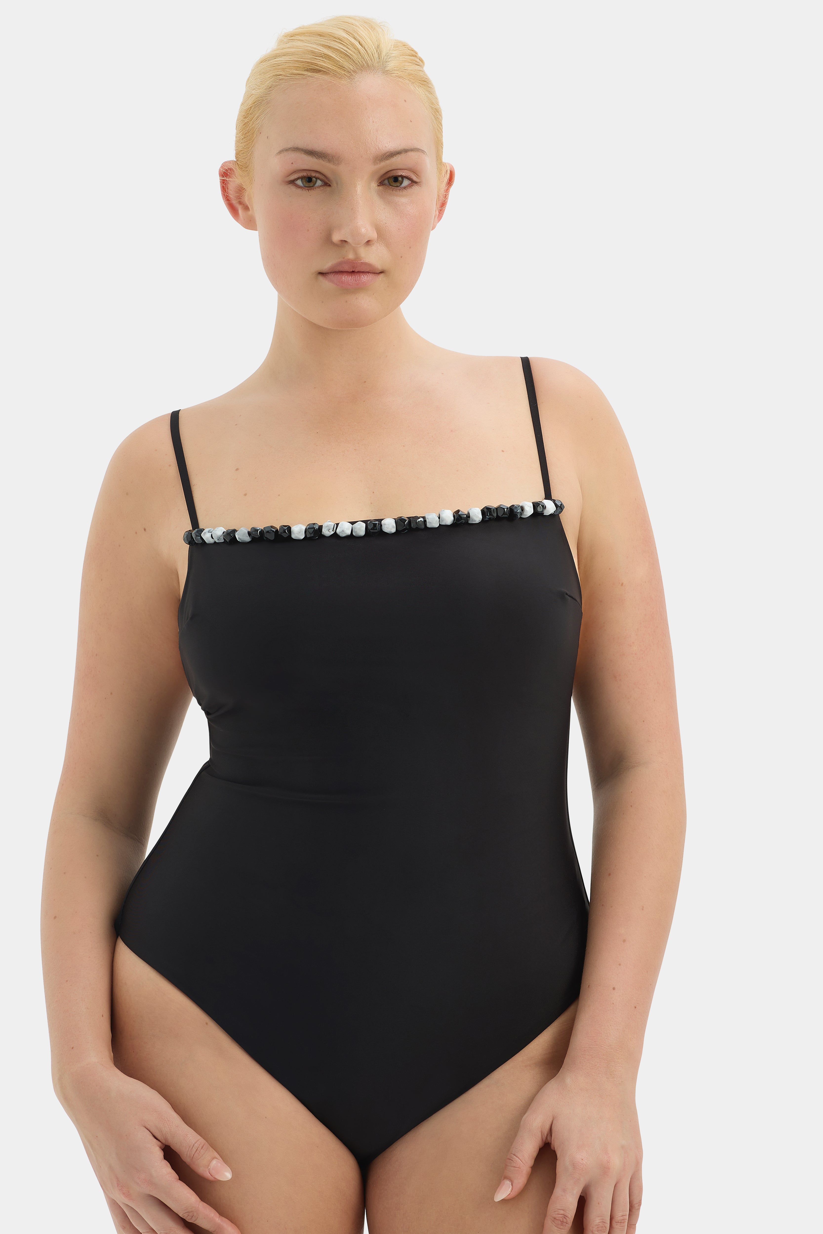 Baci Beaded One Piece Swimsuit - Stylish & Comfortable Women's Bathing Suit for Beach, Pool & Vacation | Fashionable & Sexy Monokini for Summer