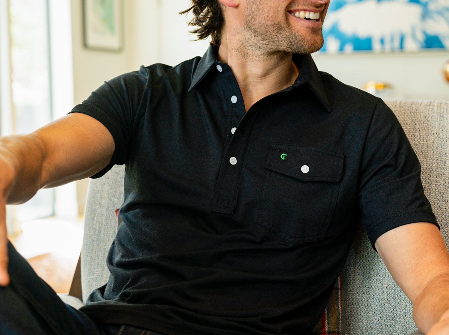 Performance Players Shirt - Black | Breathable & Moisture-Wicking Athletic Top for Men | Ideal for Gym, Running & Sports Training