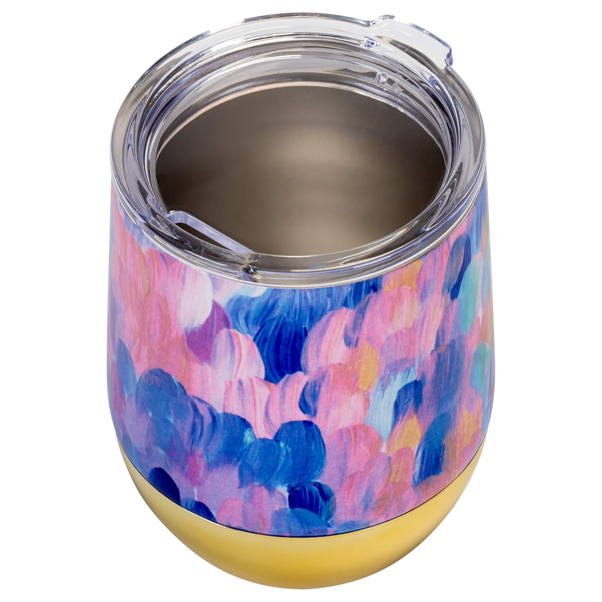 Mary Square Unisex Stainless Steel Tumbler with Purple Watercolor Design - 20oz Insulated Travel Mug for Coffee, Tea & Cold Drinks - Perfect for Office, Gym, Hiking & Outdoor Activities