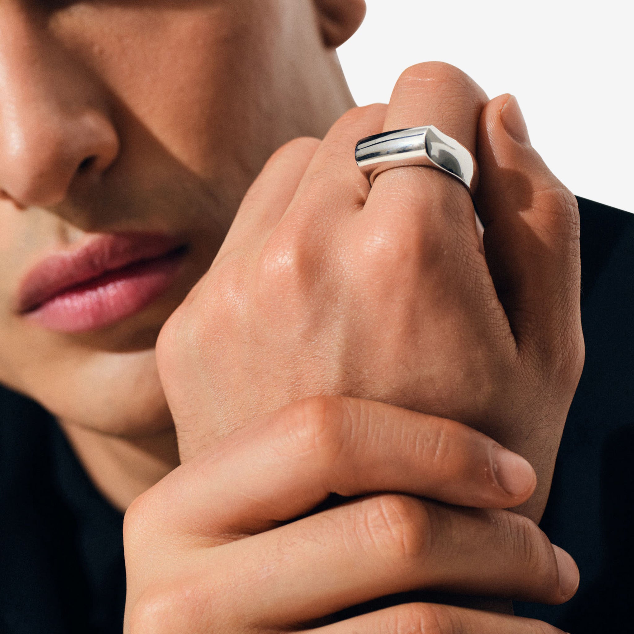 Crest Silver Ring for Men - Elegant & Durable Sterling Silver Band for Everyday Wear, Wedding, Engagement, or Gift