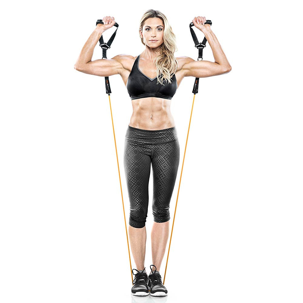 50LB Resistance Bands Set - Heavy Duty Exercise Bands for Home Gym, Strength Training, Physical Therapy - Perfect for Full Body Workouts, Muscle Building, and Rehabilitation