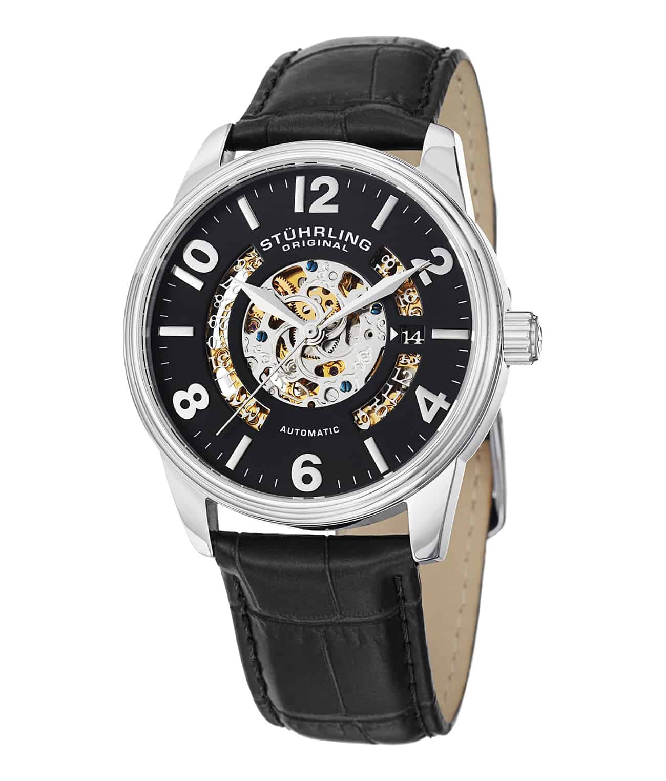 Legacy 649 Automatic 42mm Skeleton Watch for Men - Luxury Stainless Steel Mechanical Timepiece - Perfect for Business, Formal Events & Gift Giving
