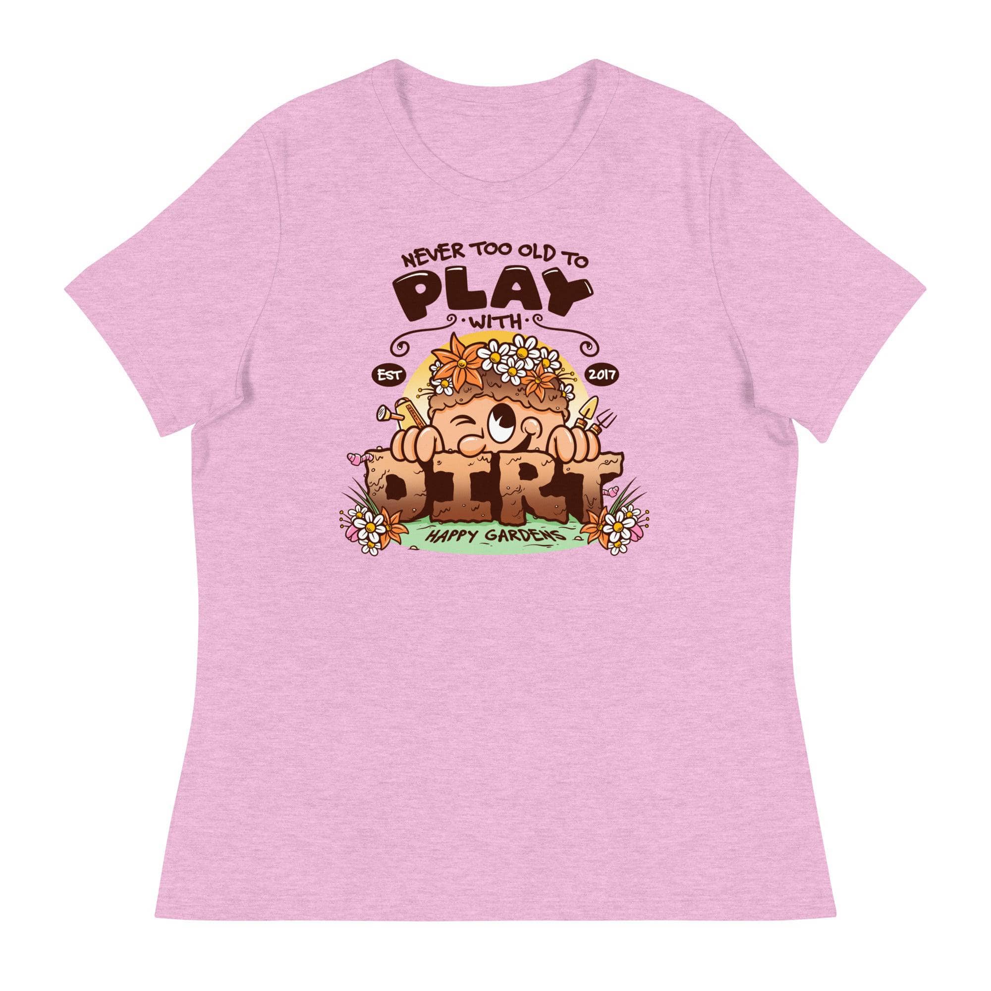 Never Too Old To Play With Dirt T-Shirt - Funny Gardening Shirt for Adults - Perfect for Garden Enthusiasts & Outdoor Activities