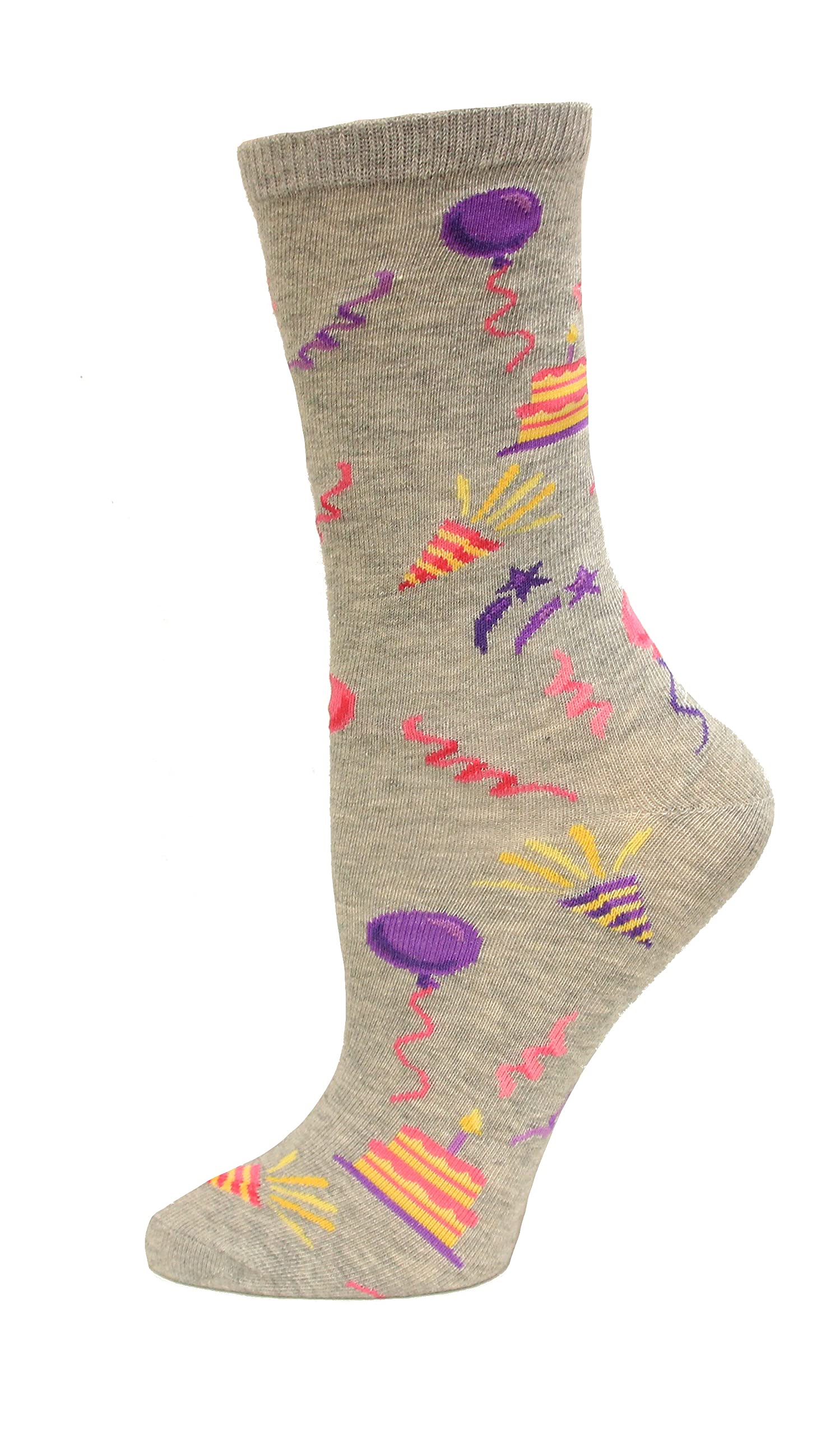 Hot Sox Kid's Celebration Crew Socks - Fun & Colorful 1-Pair Socks for Boys & Girls - Perfect for Birthdays, Holidays & School Spirit Days