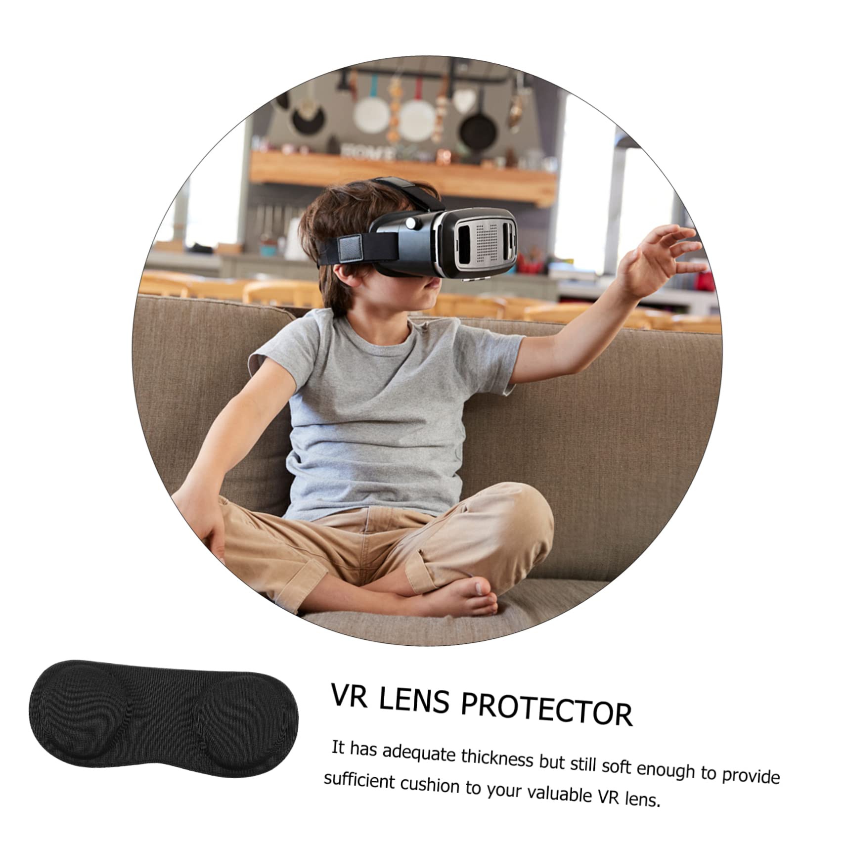 OSALADI VR Lens Cover - Anti-Scratch Black Protective Shield for VR Headsets | Easy to Install | Prevents Scratches & Damage | Perfect for Oculus Quest 2, Meta VR, and Virtual Reality Gaming