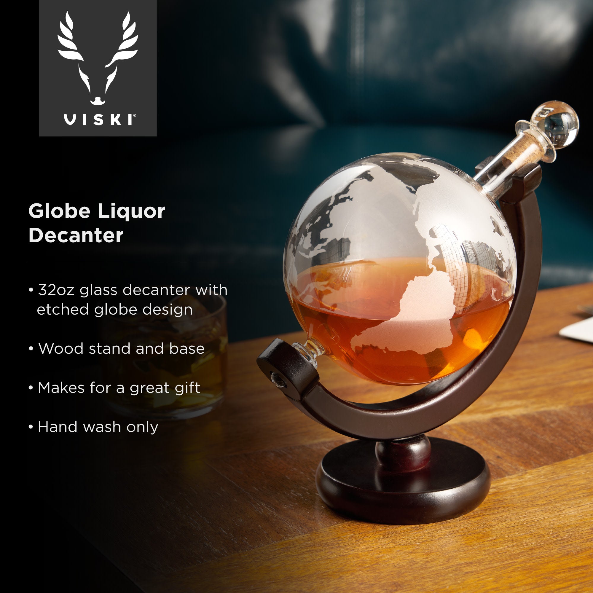 Premium Crystal Liquor Decanter Set with Elegant Stopper - Perfect for Whiskey, Brandy, and Wine - Ideal for Home Bars, Gifts, and Entertaining