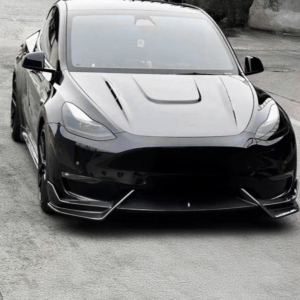 Model Y Front Lip Spoiler Body Kit - Premium ABS Aerodynamic Upgrade for Tesla Model Y (2020-2025) | UV Resistant & Durable | Enhances Sporty Look & Performance for Street & Track Driving