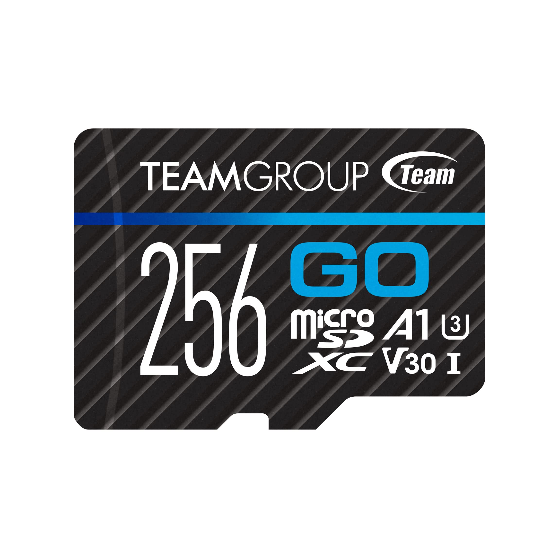 TEAMGROUP GO Card 256GB Micro SDXC UHS-I U3 V30 4K High Speed Memory Card with Adapter - Compatible with GoPro, Action Cameras, Drones & DSLRs - Perfect for Outdoor Sports, 4K Video Recording, Extreme Conditions & Travel Photography