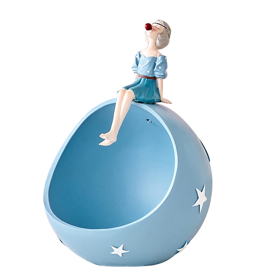 Creative Key Storage Bowl & Jewelry Holder - Resin Figurine Candy Dish for Desk Decor, Home Décor, Living Room Table | Perfect for Organizing Keys, Earrings & Small Items (Green)
