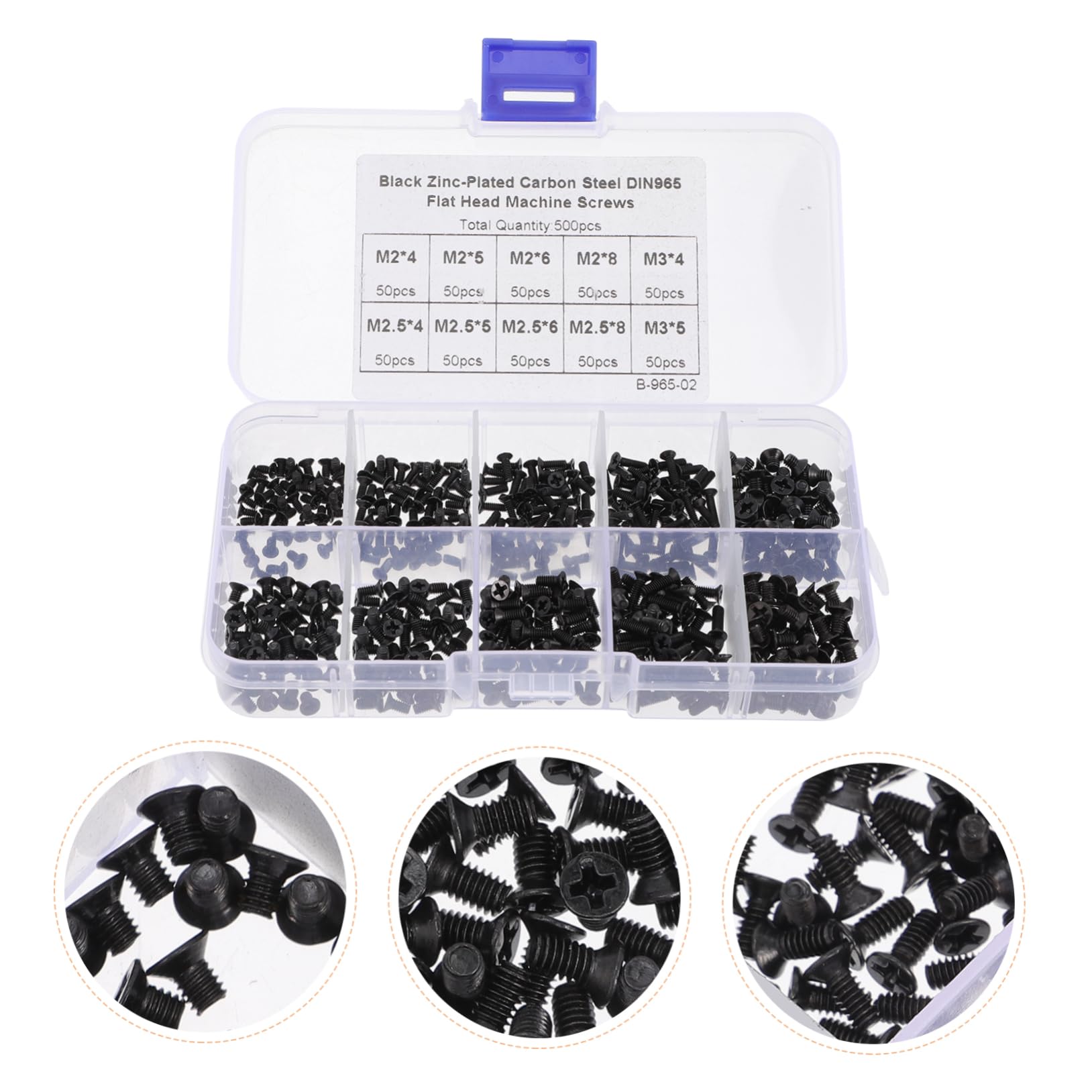 ULTECHNOVO 4 Sets Small Countersunk Head Machine Screws - Flat Self-Tapping Screws for Electronics & Computer Assembly - Perfect for Laptops, Phones, DIY Projects