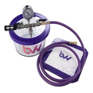BVV Best Value Vacs 1.75 Quart Glass Vacuum Chamber with Glass Lid & Pre-Drilled Holes - Ideal for Resin Degassing, Food Preservation & Science Experiments