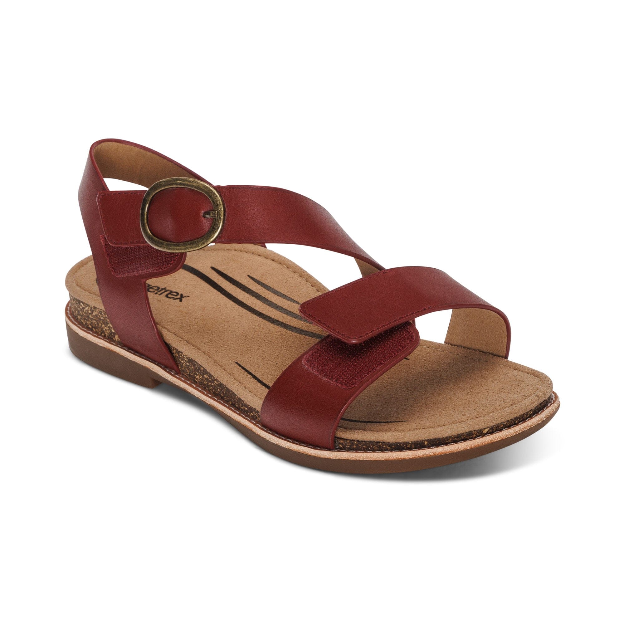 AETREX Tamara Asymmetrical Quarter Strap Sandals for Women - Comfortable Walking Shoes for Casual Outings & Summer Vacations