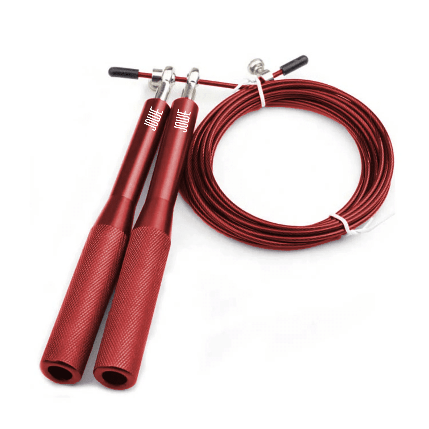 Jowe Adjustable Crossfit Skipping Rope for Men & Women - High Speed Jump Rope for Fitness Training, Weight Loss & Cardio Workouts - Durable PVC Cable with Ergonomic Handles (Red) - Perfect for Home Gym, CrossFit & Boxing Training