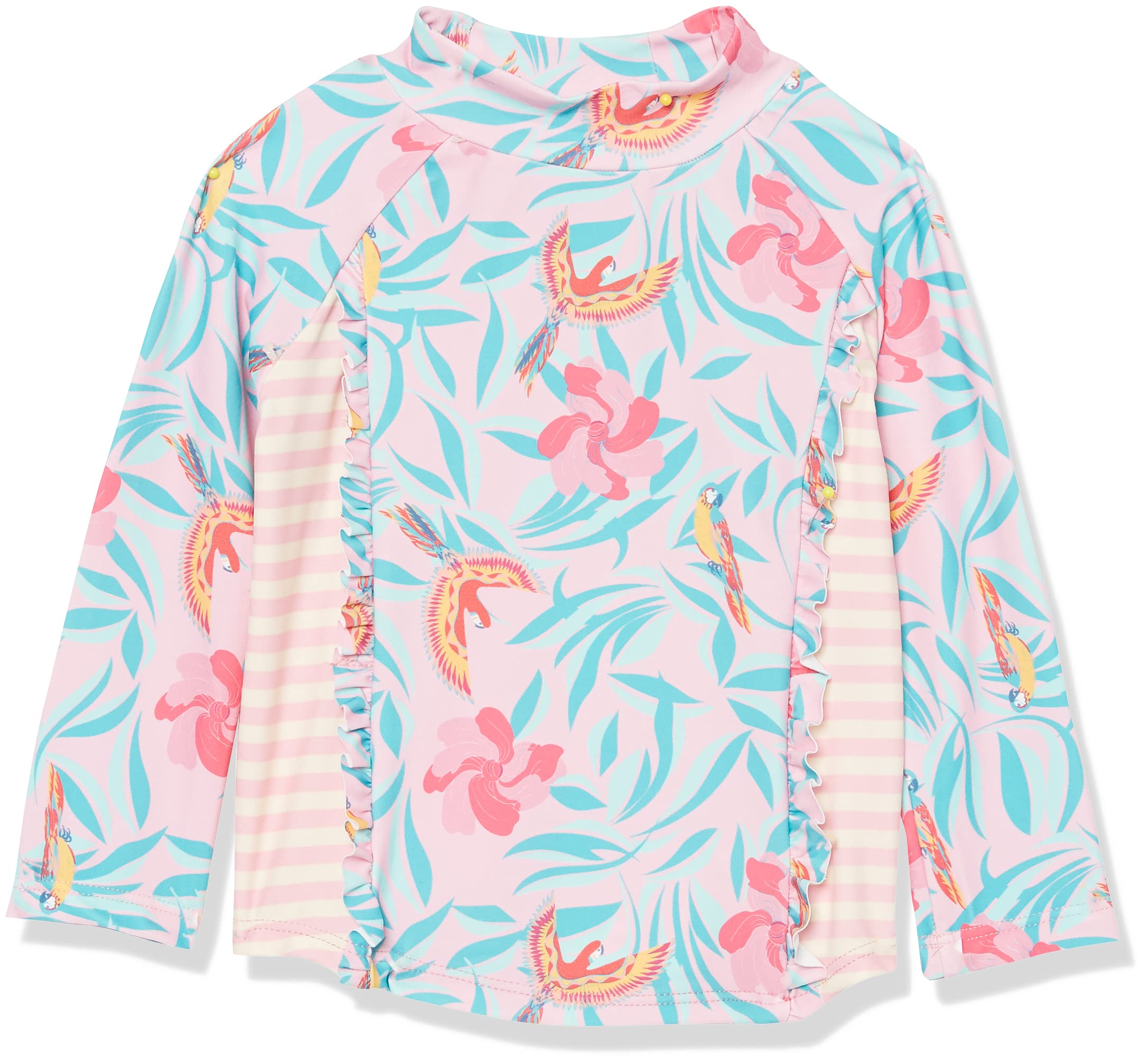 Jessica Simpson Girls' Two-Piece Rashguard Bikini Set - UPF 50+ Sun Protection Swimwear for Toddler & Kids - Perfect for Beach, Pool & Summer Water Activities