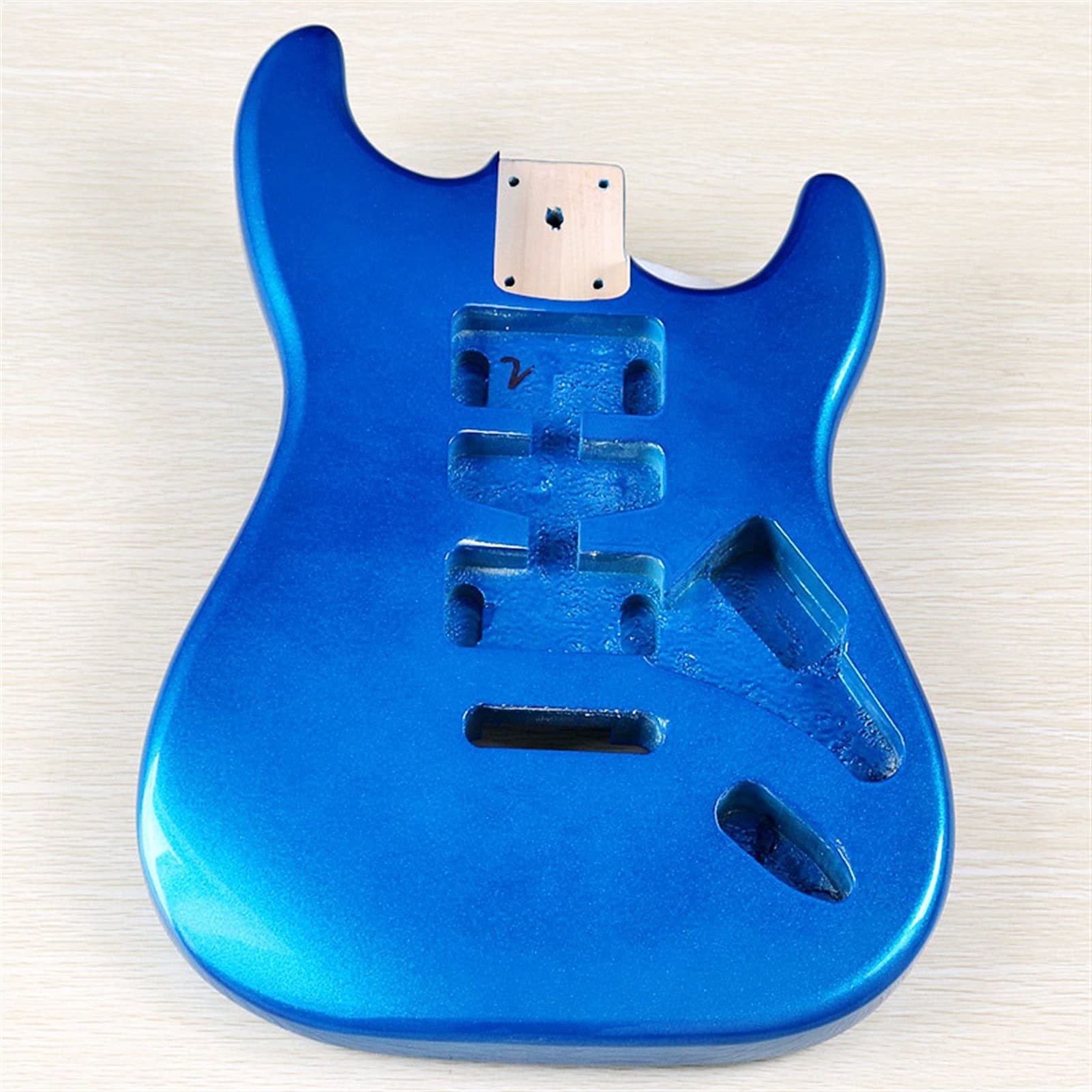 DIY Electric Guitar Kit - Metallic Blue Poplar Wood Guitar Body & Barrel for Beginners & Hobbyists | Perfect for Home Studio, Live Performances & DIY Projects