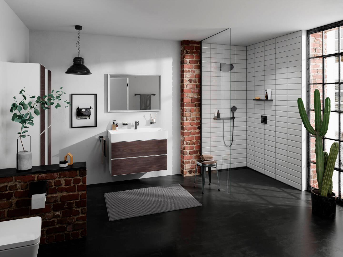 Hansgrohe AddStoris Dual Towel Bar in Matte Black (41770670) - Premium Bathroom Towel Rack for Modern Homes, Spas, and Hotels