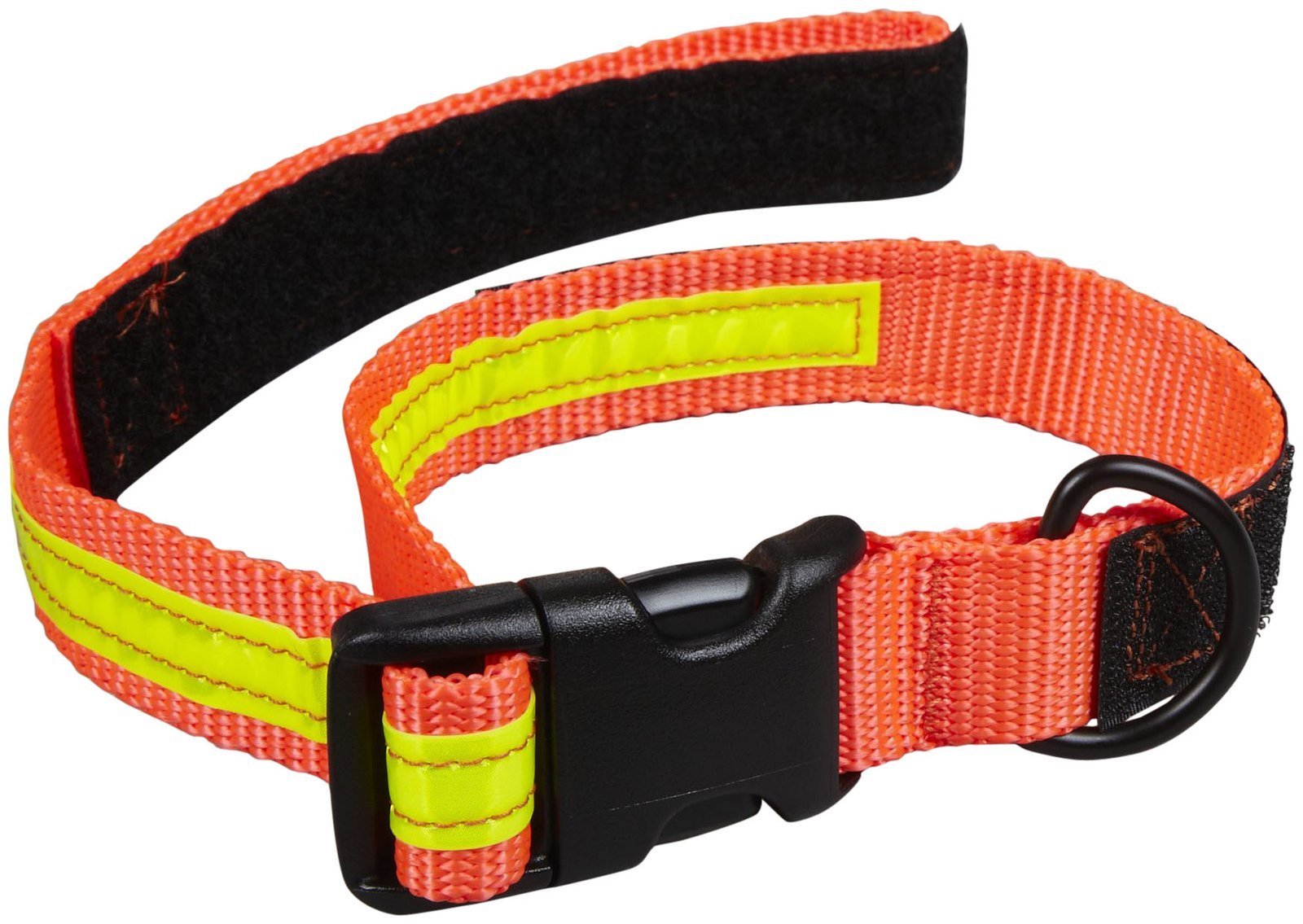 LED Reflective Dog Collar with Leash - Adjustable 15-18 Inch, Orange - Waterproof & Durable for Night Walks, Jogging, and Outdoor Adventures