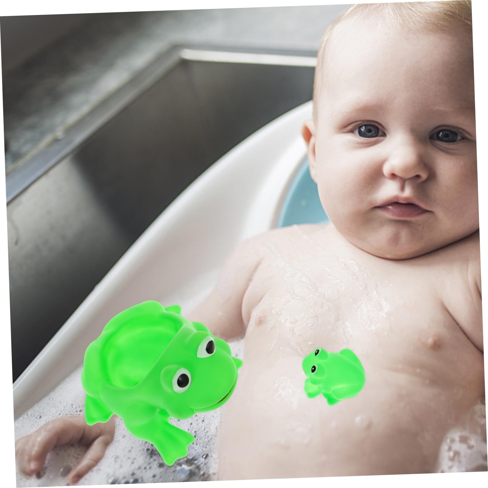 FAVOMOTO 6 Pack Shower Toys for Kids - Fun Bath Squirter Toys Set for Toddlers, Slow Rising Pool Toys (Green) - Perfect for Bathtime, Swimming Pools & Water Play Activities