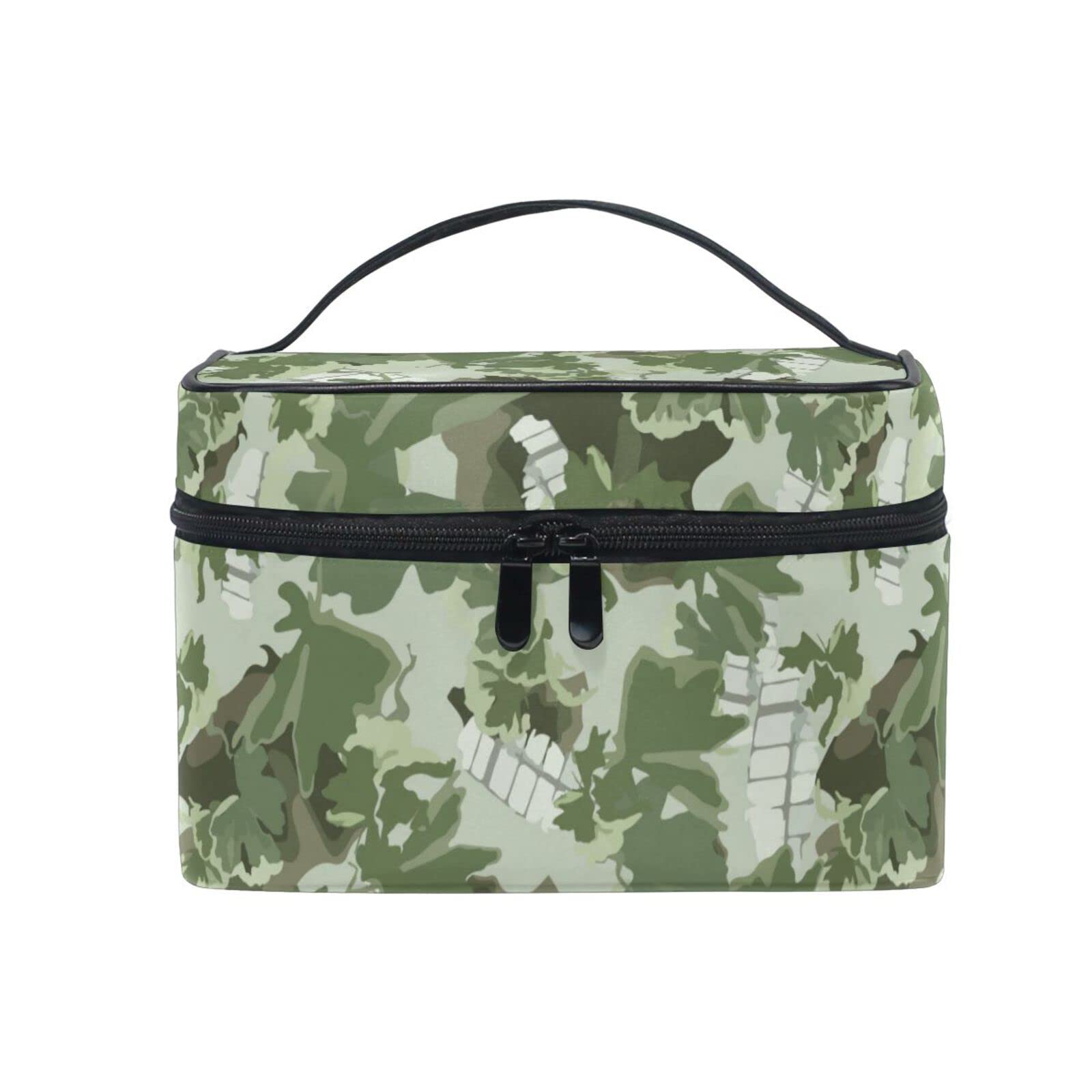 Forest Camouflage Makeup Bag - Large Travel Toiletry Organizer for Women | Perfect for Camping & Outdoor Trips