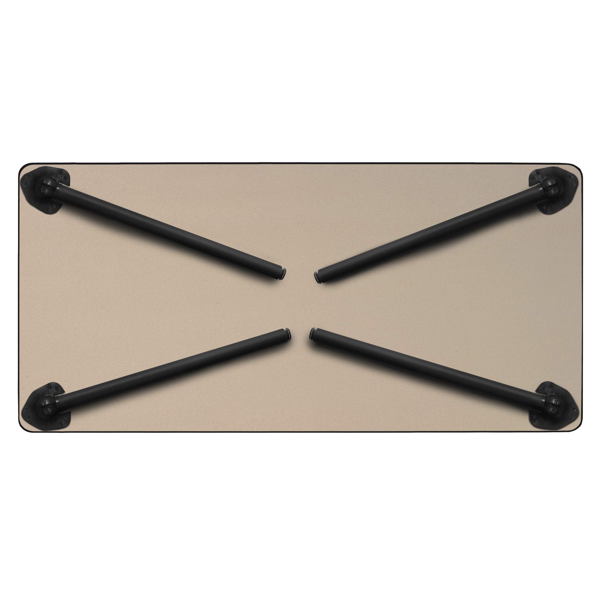 Regency Kee Folding Training Tables - Medium Size, Grey/Black - Portable Folding Tables for Meetings, Classrooms & Events