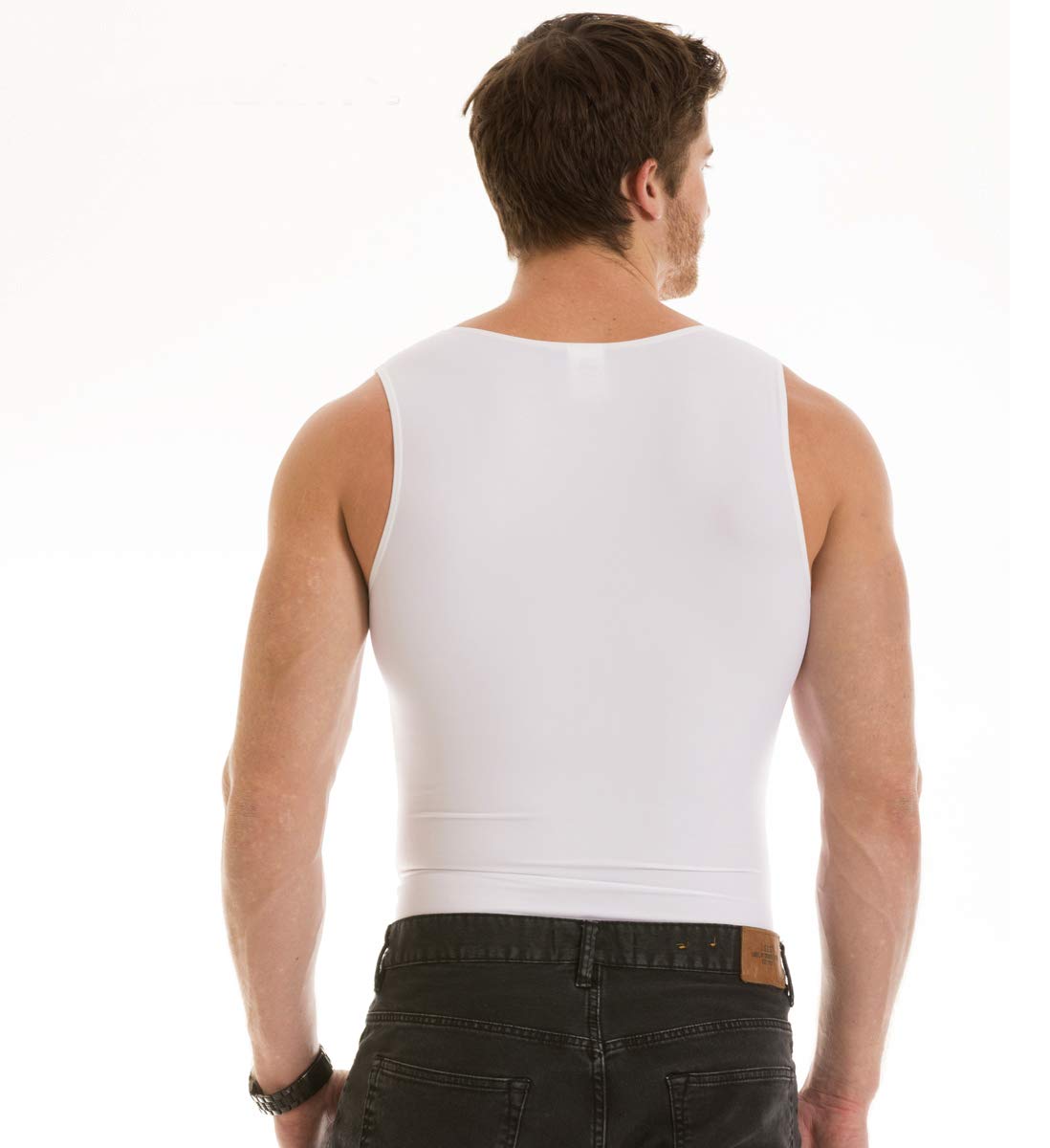 Insta Slim ISPRO Men's Slimming Muscle Tank Top - Shapewear Compression Shirt for Weight Loss & Body Shaping (Made in USA) - Perfect for Gym, Workout & Everyday Wear