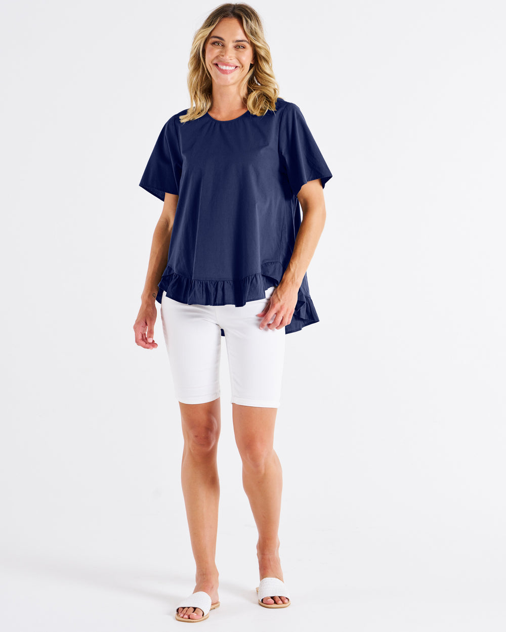 Betty Basics Candice Blouse French Blue - Women's Elegant French Blue Blouse for Work & Casual Wear | Perfect for Office, Date Night & Special Occasions
