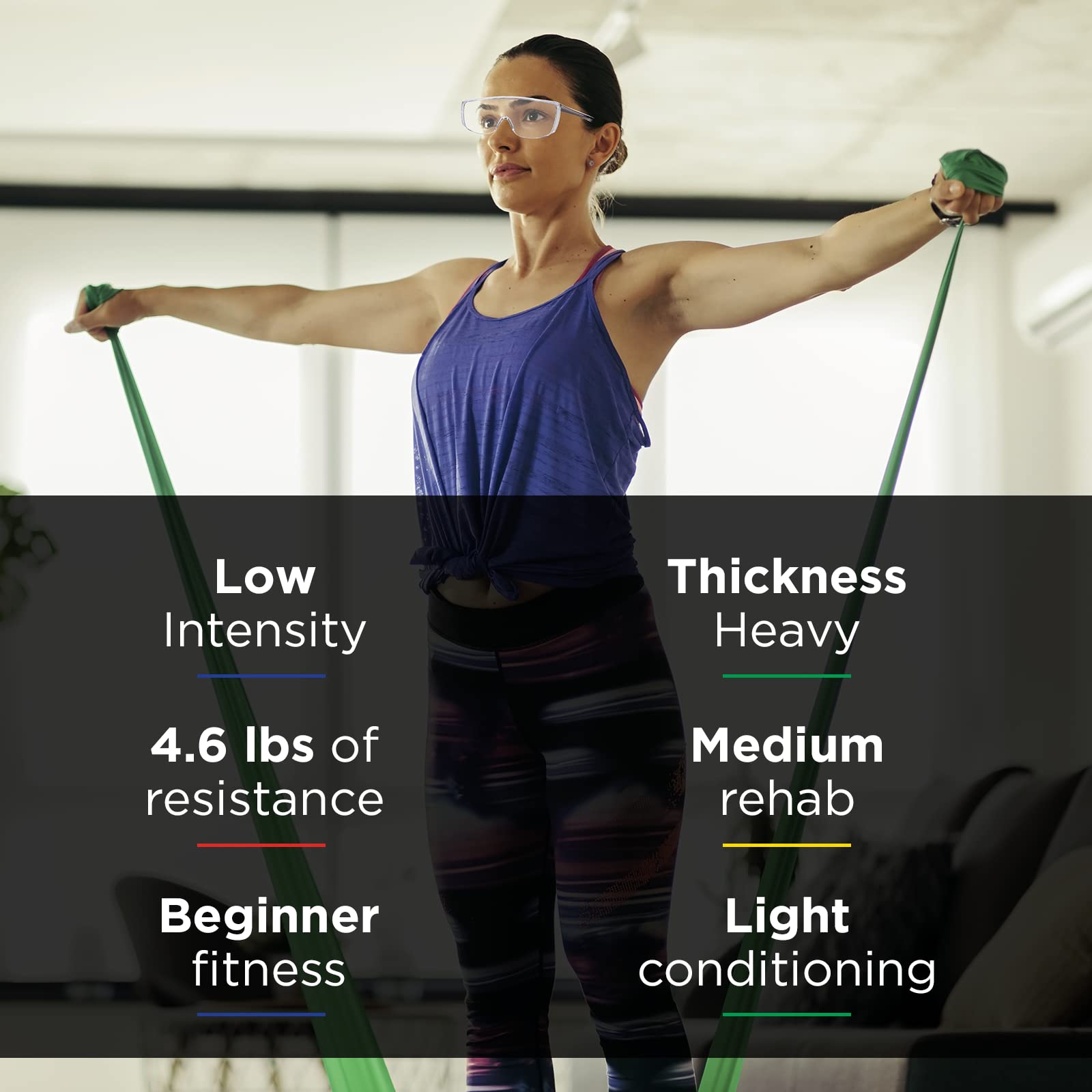 THERABAND Resistance Bands - 50 Yard Roll Professional Latex Exercise Bands for Strength Training, Physical Therapy & Home Workouts - Heavy Duty Level 4 (Green) - Perfect for Pilates, Rehab, Core & Full Body Workouts at Home or Gym