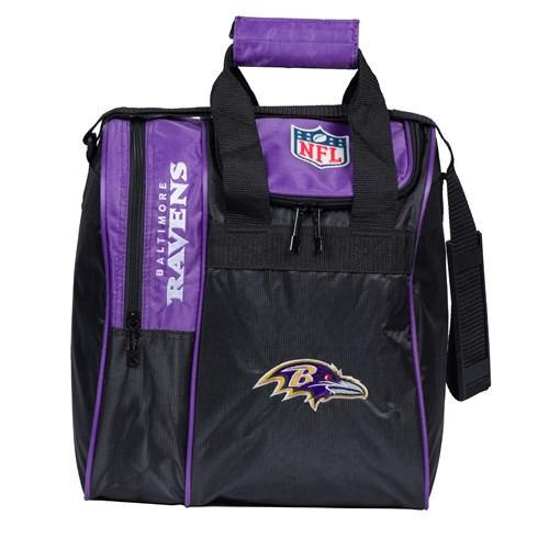 KR Strikeforce 2020 NFL Baltimore Ravens Single Tote Bowling Bag - Official Licensed Team Bowling Bag for Football Fans, Perfect for Bowling Leagues, Game Day & Sports Enthusiasts