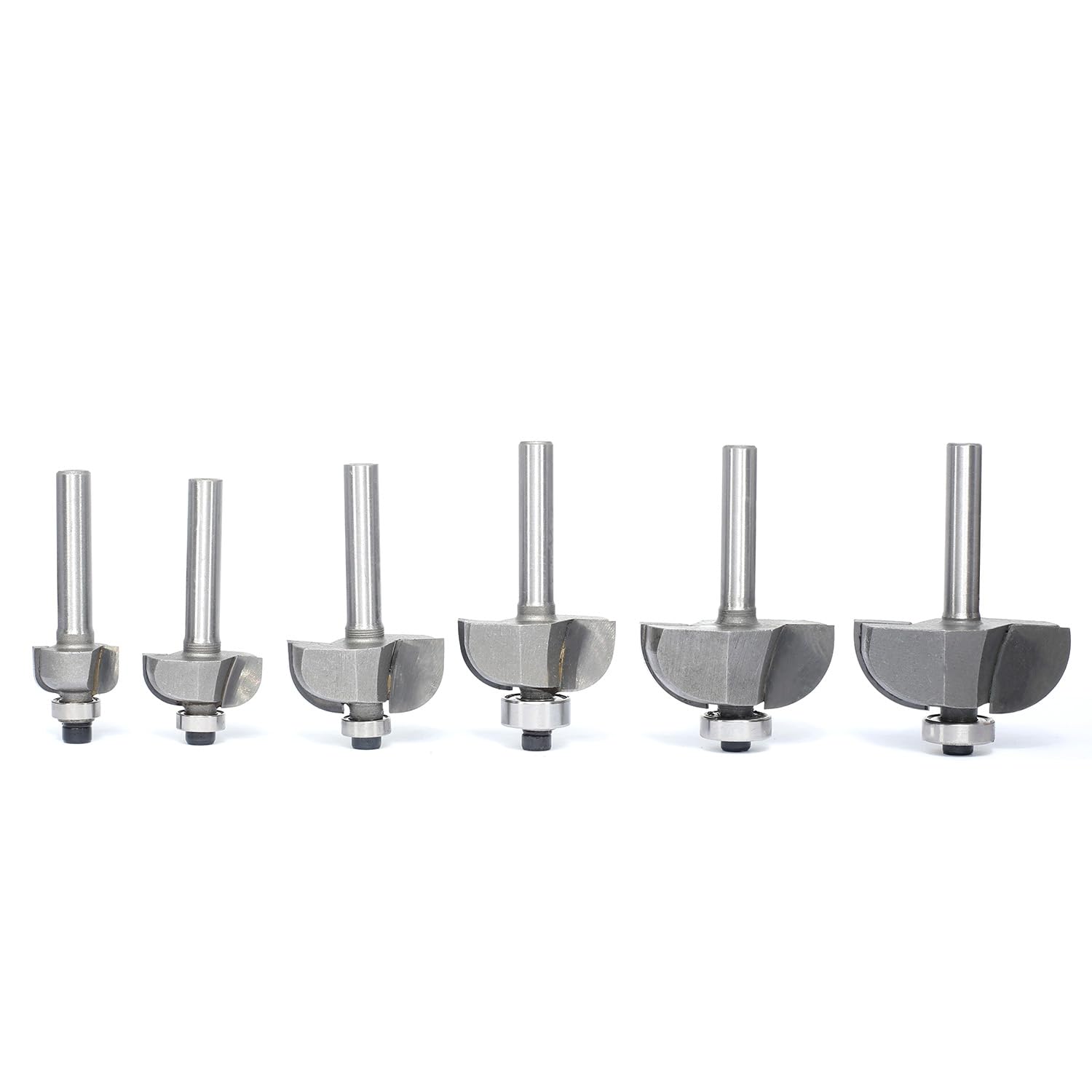 6-Piece Cove Router Bit Set with 1/4