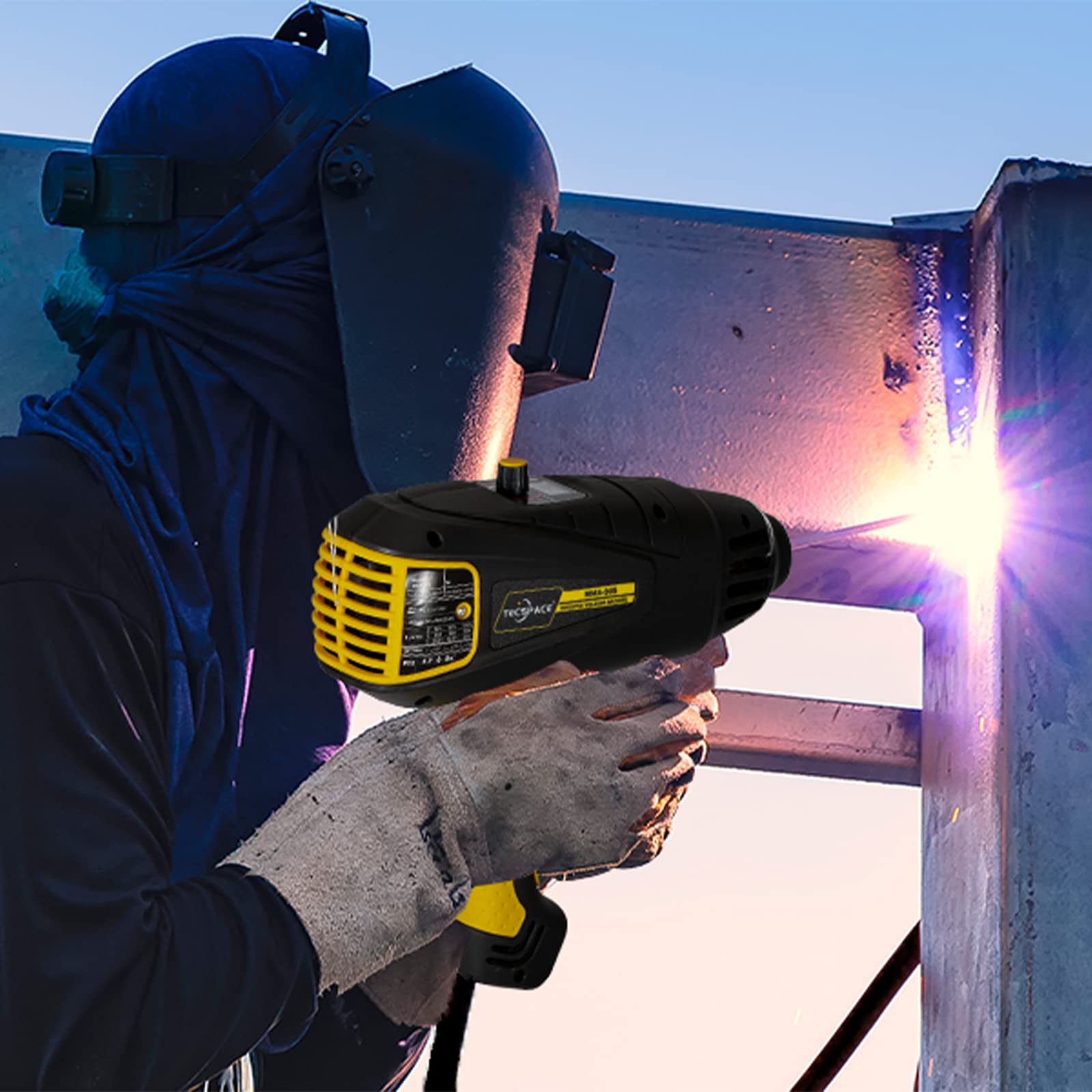 TECSPACE 110V Portable Handheld Welding Machine - Digital IGBT Inverter Welder with Complete Tool Set for DIY, Home Repair, Metal Fabrication and Automotive Maintenance