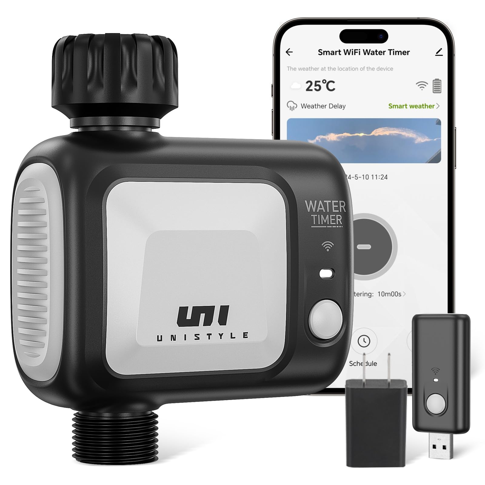 Smart WiFi Sprinkler Timer - Programmable Irrigation Controller with Rain Delay, Auto & Manual Modes | Outdoor Water Timer for Lawn, Yard & Garden Care | Perfect for Automated Watering & Vacation Home Maintenance