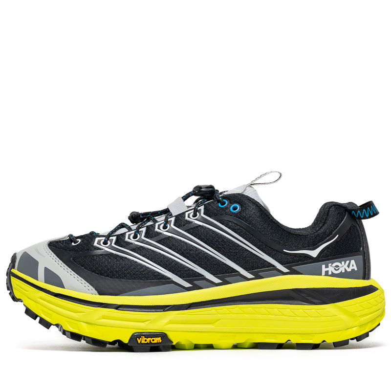 Hoka One One Mafate Three2 Trail Running Shoes for Men & Women - Black/Hoka Citrus - Lightweight Cushioned for Hiking & Outdoor Adventures