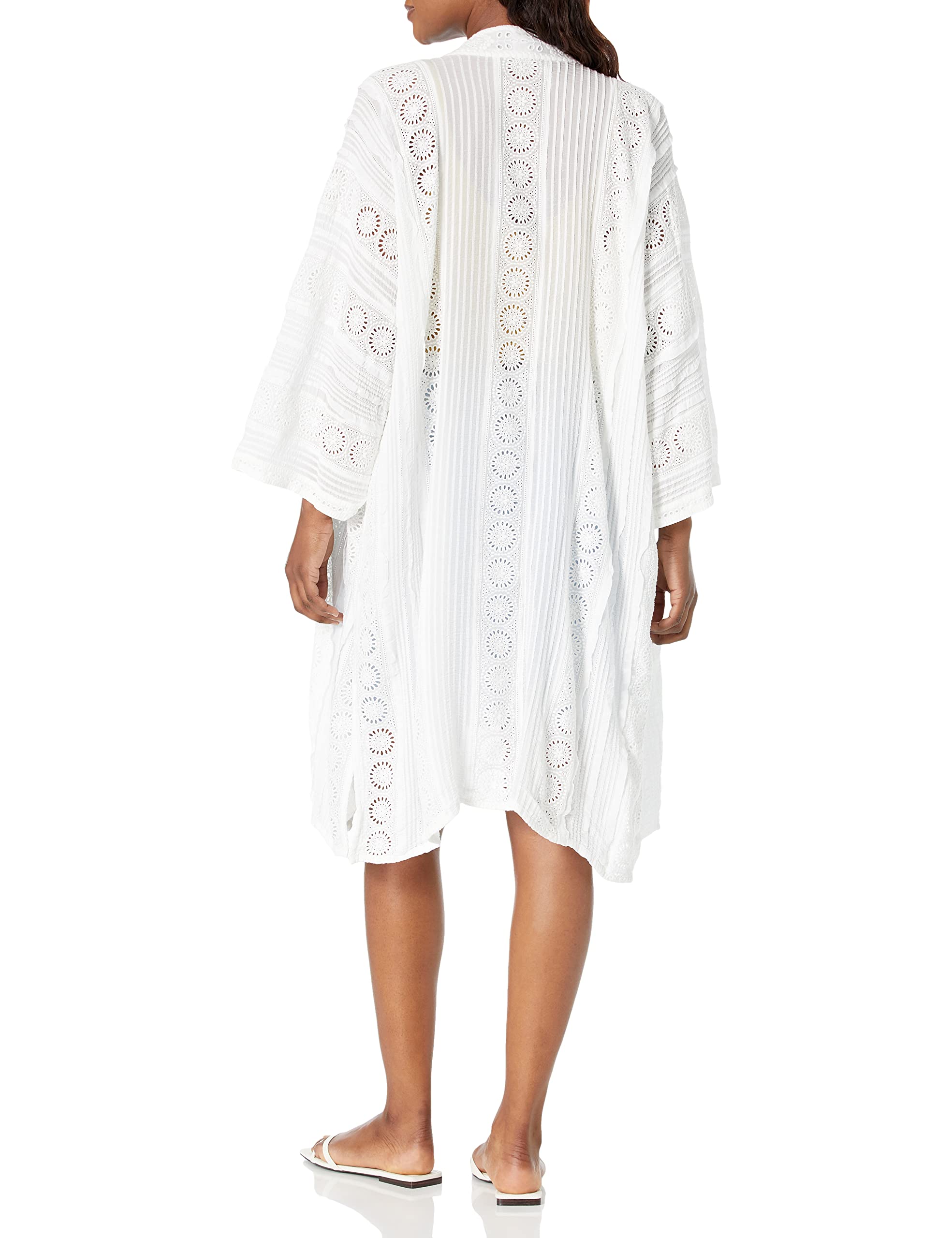Johnny Was Women's Pintuck Kimono Cardigan - Lightweight Boho Cover Up for Beach, Lounge & Casual Outfits