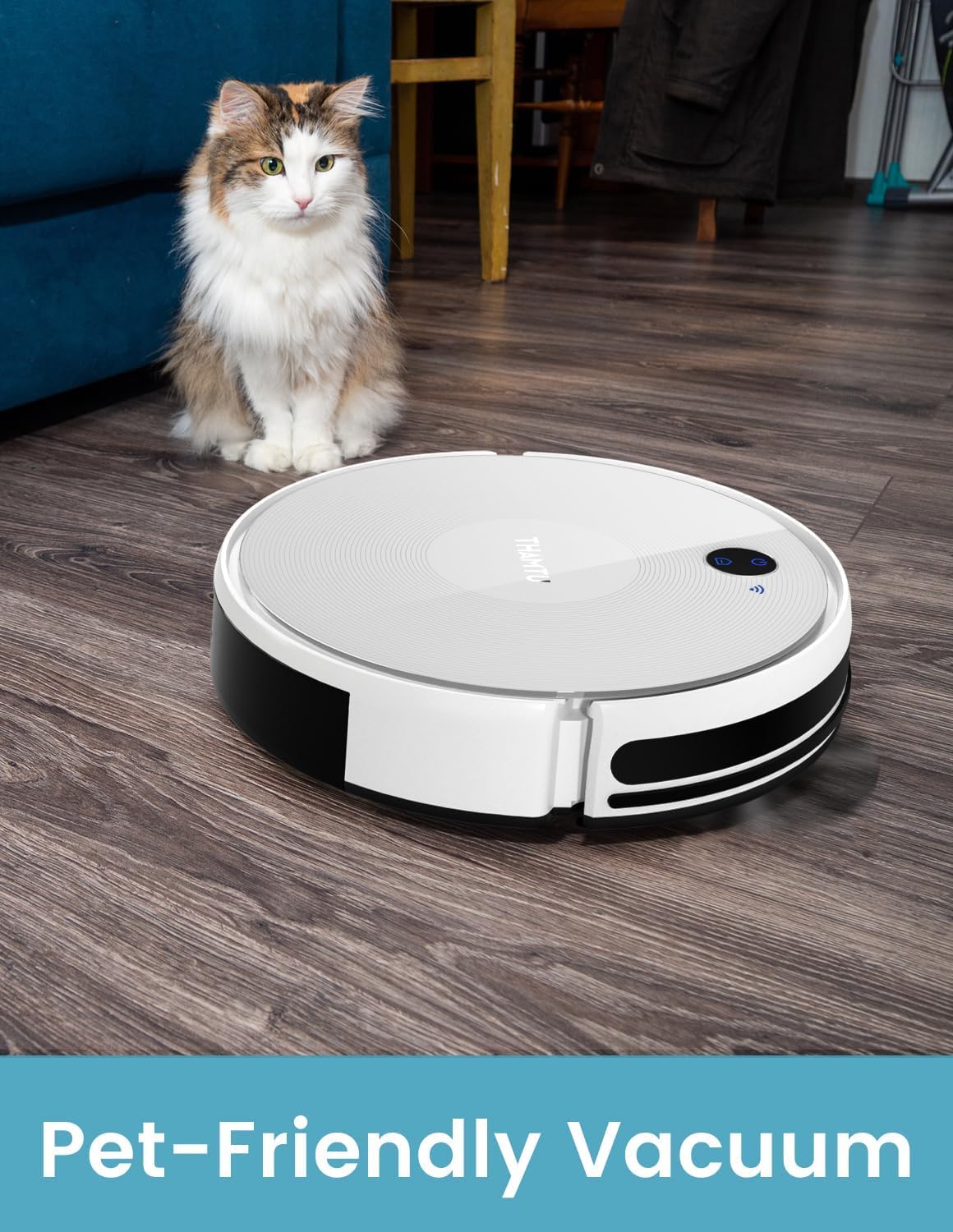 Smart Robot Vacuum and Mop Combo - 2-in-1 Self-Charging with Strong Suction & Alexa Voice Control - Ideal for Hardwood Floors & Pet Hair Cleaning - Home & Office Use