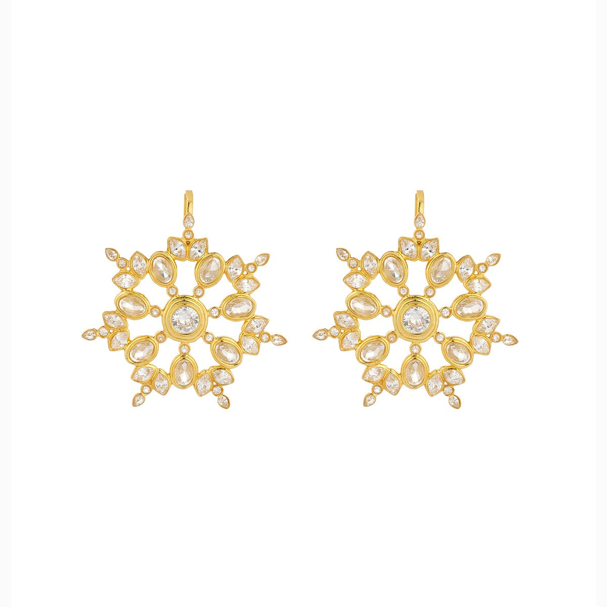 Elegant Floral Bling Crystal Ear Cuffs for Women - Fashion Jewelry for Parties, Weddings & Special Occasions