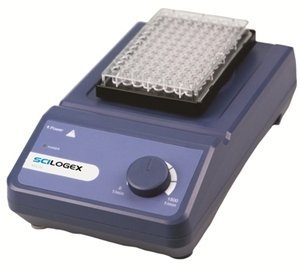 SCILOGEX SCI-M 96-Well Microplate Mixer - Variable Speed 10-3000 RPM - Lab Mixer for Cell Culture, ELISA, PCR & DNA Testing - Ideal for Research Labs, Clinical Diagnostics & Pharmaceutical Applications
