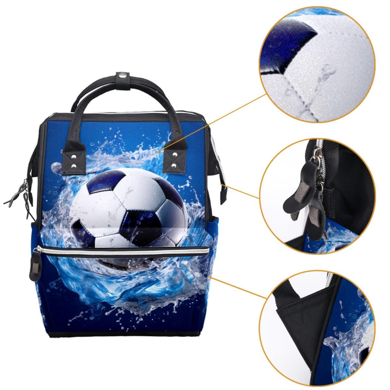 Best Travel & Work Backpack - Waterproof Blue Ocean Design for Men & Women | Perfect for Commuting, Hiking, Gym & Business Trips