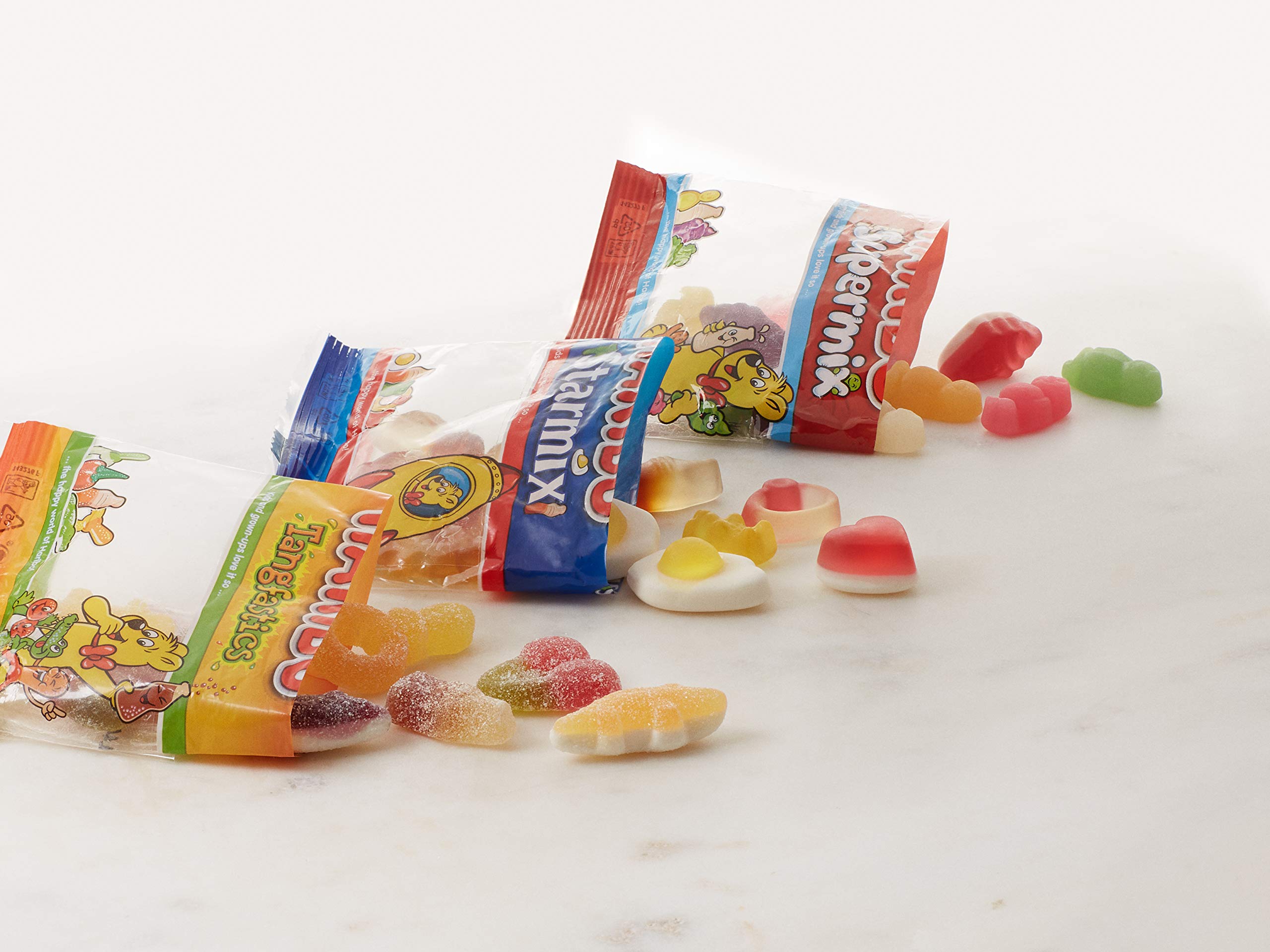 Haribo Share The Fun Mini Bags Sweets Tub, 600g - Assorted Fruit Flavored Gummy Candy for Parties, Snacks & Office Treats | Bulk Pack for Halloween, Christmas & Birthday Celebrations