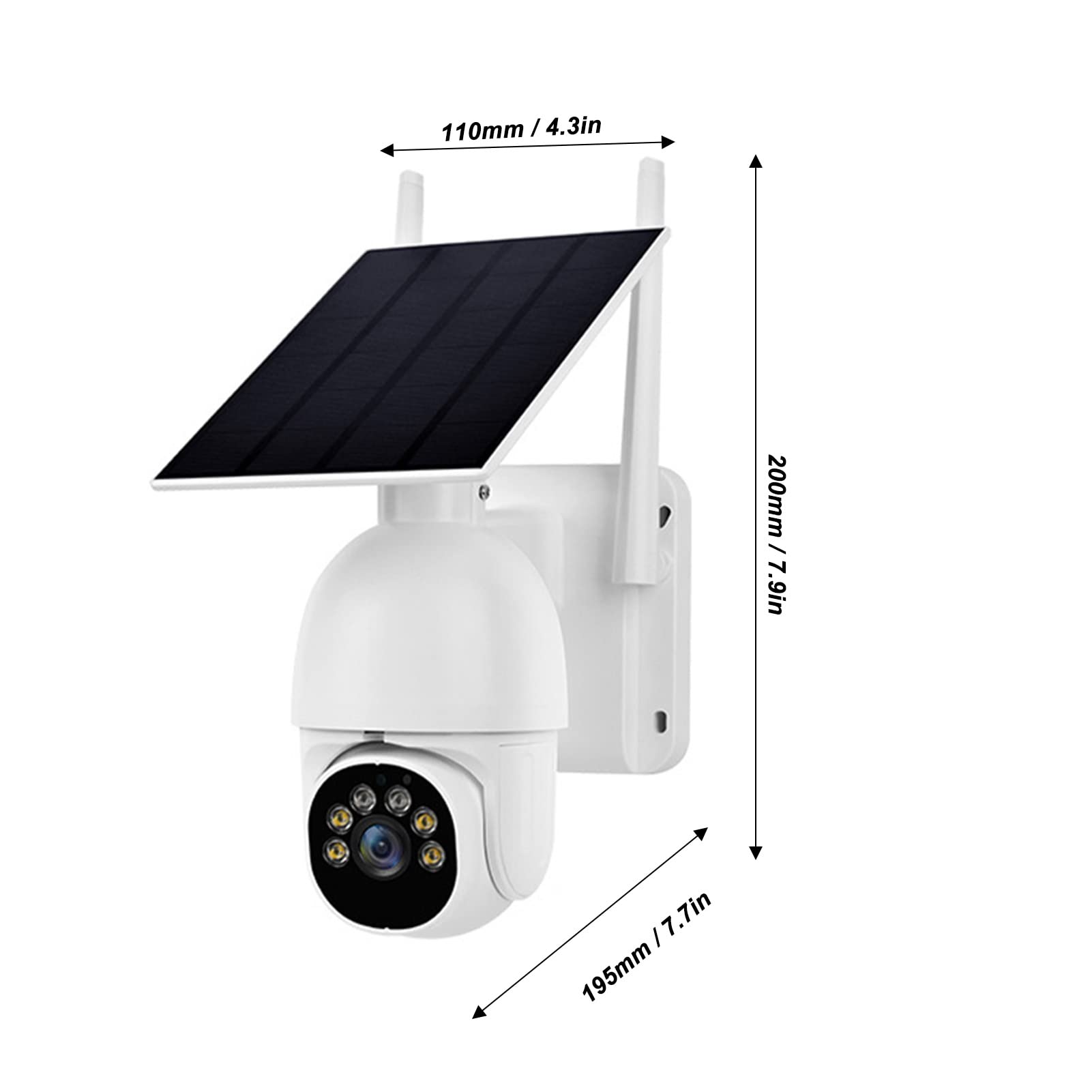 Fydun Solar Security Camera 1080P HD - 2MP Outdoor Wireless WiFi Surveillance Camera with Night Vision, IP66 Waterproof, 1920x1080 Resolution - Perfect for Home, Yard, Garage & Business Security Monitoring