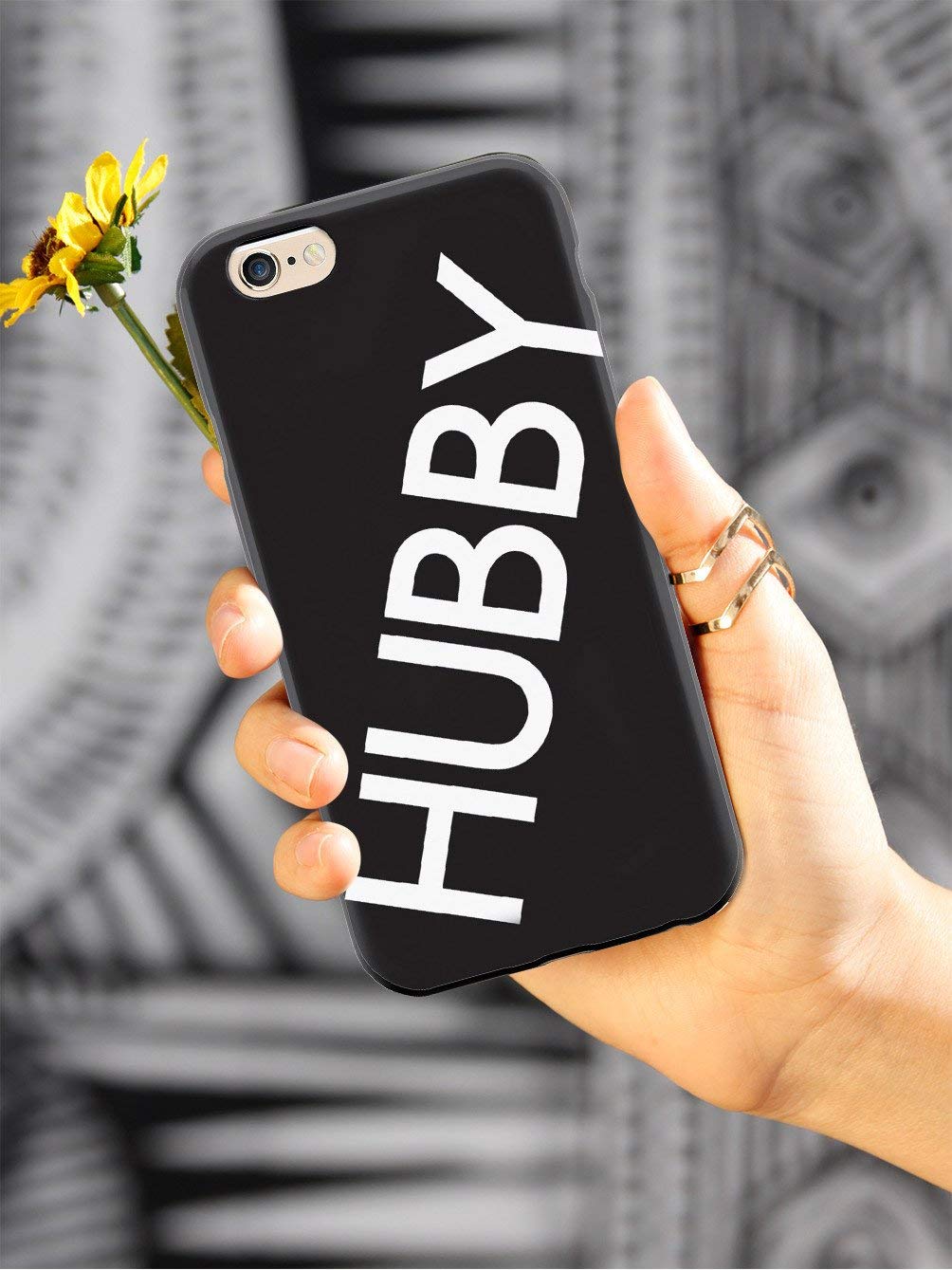Inspired Cases - Compatible with iPhone XR Case - 3D Textured Protective Phone Cover for Apple iPhone XR - Hubby and Wifey Design - Perfect for Couples, Anniversaries & Romantic Gifts