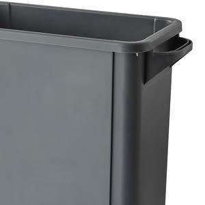 PRO&Family 64 Qt (16 Gallon/60L) Slim Rectangular Trash Can - Kitchen Garbage Bin, Waste Basket & Recycling Container for Home, Office & Commercial Use