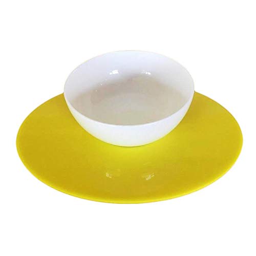 Premium Yellow Oval Placemat Set - Large Size (8-Pack) - Elegant Dining Table Decor for Everyday Meals & Special Occasions