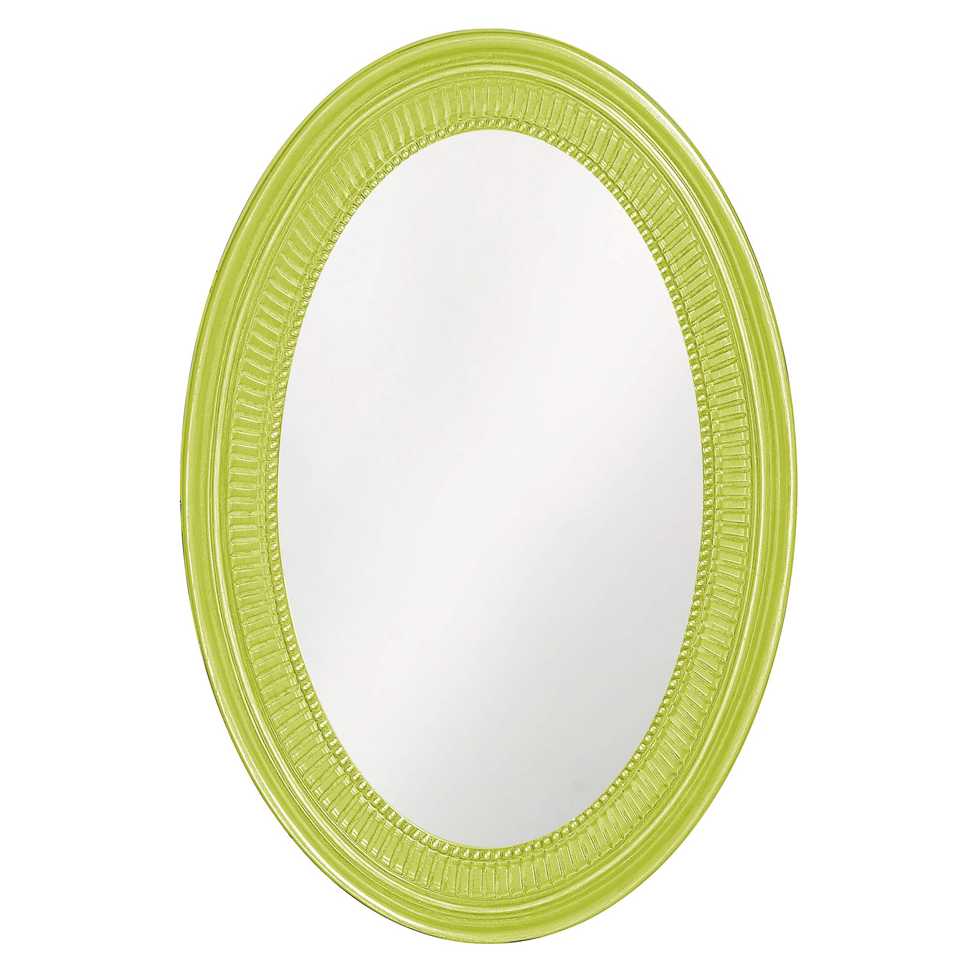 Howard Elliott Ethan Moss Green Oval Decorative Wall Mirror - Vintage Resin Frame Vanity Mirror 21x31 Inch for Living Room, Bedroom & Home Decor | Perfect for Entryway, Bathroom & Farmhouse Style
